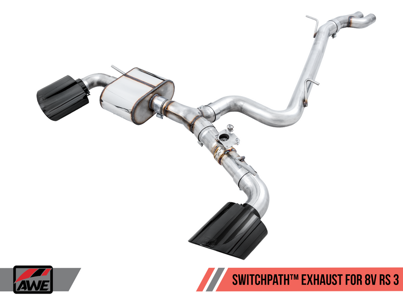 AWE Tuning 2017-19 Audi RS3 SwitchPath Exhaust with Diamond Black RS Style Tips-MGC Suspensions