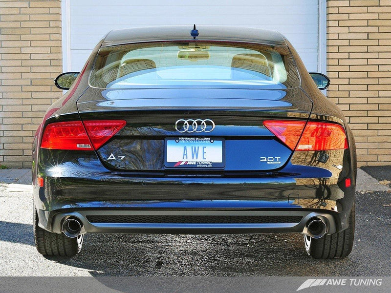 AWE Tuning 2012-15 Audi A7 3.0T (C7) Touring Edition Exhaust with Dual Outlet Diamond Black Tips-MGC Suspensions