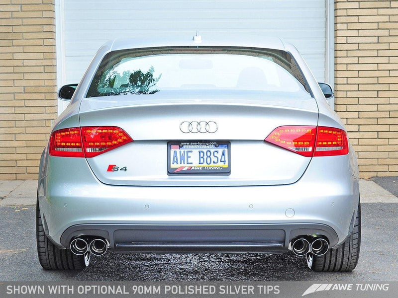 AWE Tuning 2010-16 Audi S4 (B8 / B8.5) 3.0T Touring Edition Exhaust System with 90mm Chrome Silver Tips-MGC Suspensions