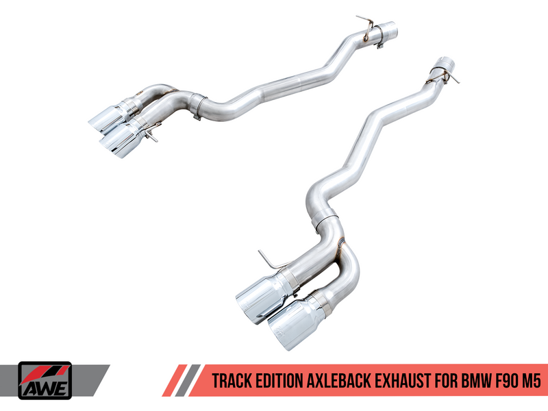 AWE Tuning 2018-19 BMW F90 M5 Track Edition Axle-Back Exhaust with Black Diamond Tips-MGC Suspensions