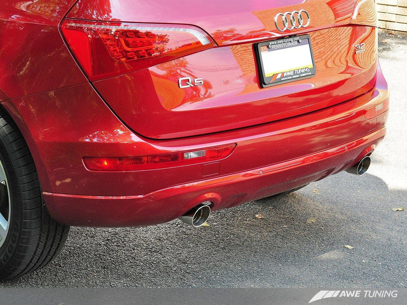 AWE Tuning 2009-12 Audi Q5 3.2 Non-Resonated Exhaust System (Downpipe-Back) with Diamond Black Tips-MGC Suspensions