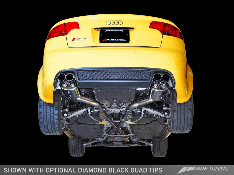 AWE Tuning 2007-08 Audi RS4 (B7) Track Edition Exhaust System with Diamond Black Tips-MGC Suspensions