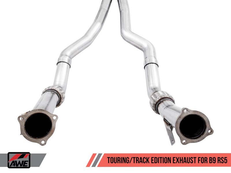 AWE Tuning 2018-19 Audi RS5 B9 Touring Edition Exhaust System with Diamond Black Tips (Resonated For Performance Catalyst)-MGC Suspensions