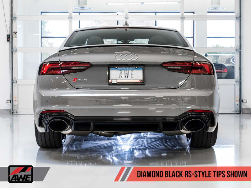 AWE Tuning 2018-19 Audi RS5 B9 Touring Edition Exhaust System with Diamond Black Tips (Resonated For Performance Catalyst)-MGC Suspensions