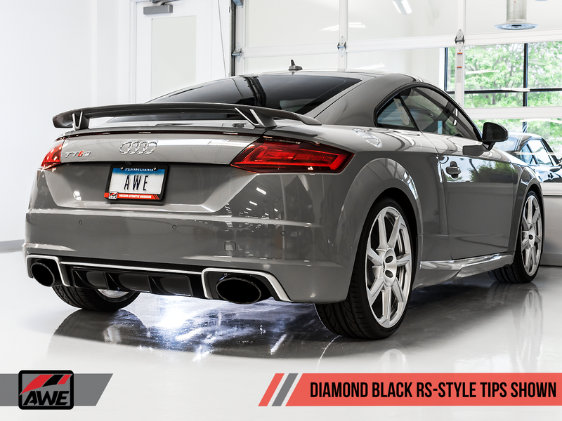 AWE Tuning 2018-19 Audi TT RS 2.5 Turbo SwitchPath Exhaust with 180mm Diamond Black RS Style Tips-MGC Suspensions