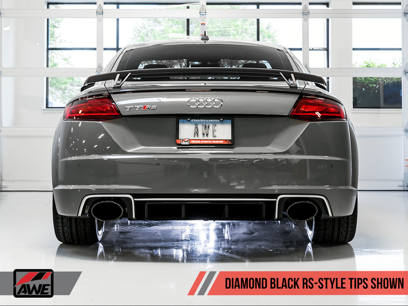 AWE Tuning 2018-19 Audi TT RS 2.5 Turbo Track Edition Exhaust with 180mm Diamond Black RS Style Tips-MGC Suspensions