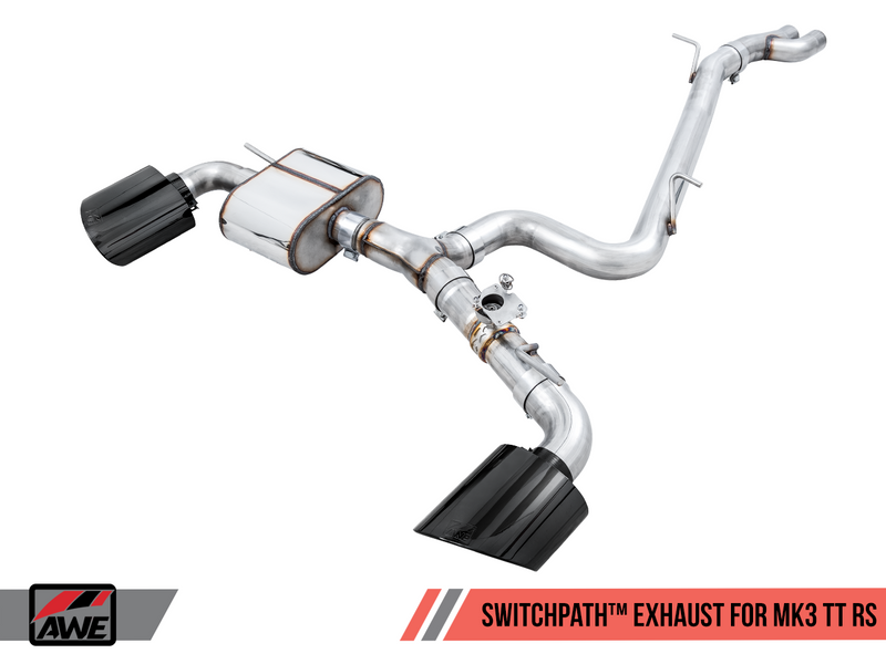 AWE Tuning 2018-19 Audi TT RS 2.5 Turbo SwitchPath Exhaust with 180mm Diamond Black RS Style Tips-MGC Suspensions