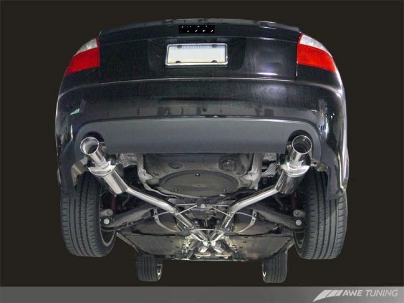 AWE Tuning Audi B6 A4 3.0L Track Edition Exhaust - Diamond Black Tips - MGC Suspensions