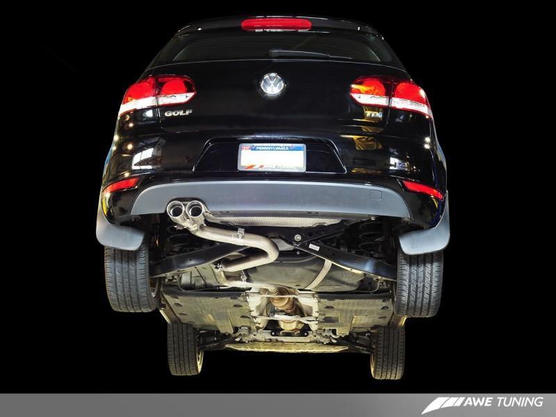AWE Tuning Golf TDI Performance Exhaust - Polished Silver Tips - MGC Suspensions