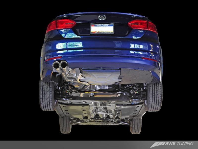 AWE Tuning MK6 Jetta TDI Touring Edition Exhaust - Silver Tips - MGC Suspensions