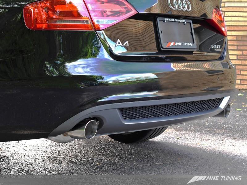AWE Tuning Audi B8 A4 Touring Edition Exhaust - Dual Outlet Diamond Black Tips - MGC Suspensions