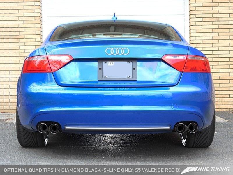 AWE Tuning Audi B8 A5 2.0T Touring Edition Exhaust - Quad Outlet Diamond Black Tips - MGC Suspensions