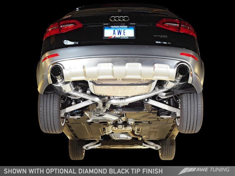 AWE Tuning Audi B8.5 All Road Touring Edition Exhaust - Dual Outlet Polished Silver Tips - MGC Suspensions
