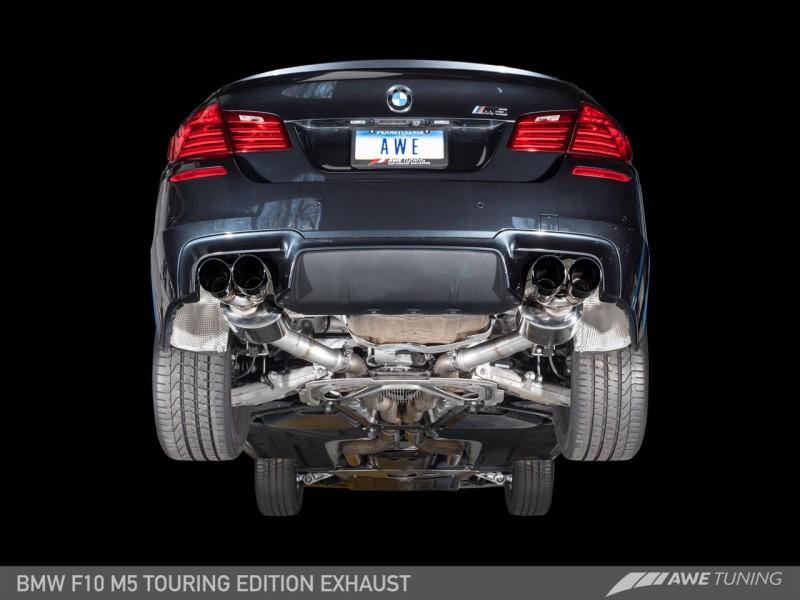 AWE Tuning BMW F10 M5 Touring Edition Axle-Back Exhaust Chrome Silver Tips - MGC Suspensions