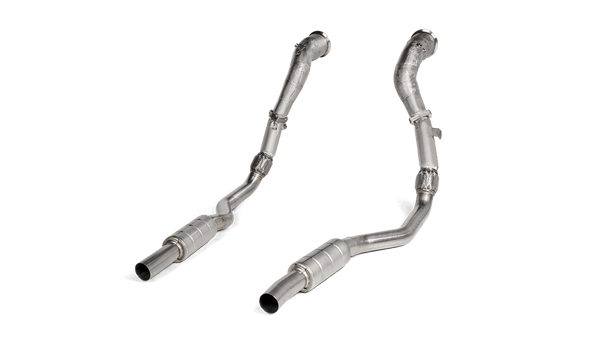 Akrapovic 2020 Audi RS6 Avant/RS7 Sportback (C8) Stainless Steel Down Pipe with Link Pipe Set - MGC Suspensions