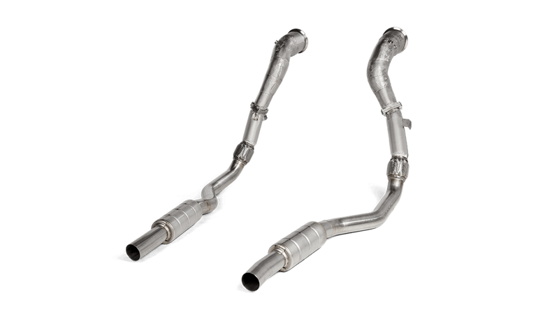 Akrapovic 2020 Audi RS6 Avant/RS7 Sportback (C8) Stainless Steel Down Pipe with Link Pipe Set - MGC Suspensions