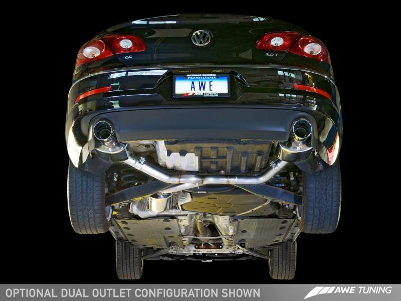 AWE Tuning VW CC Touring Edition Exhaust Dual Outlet - Chrome Silver Tips - MGC Suspensions