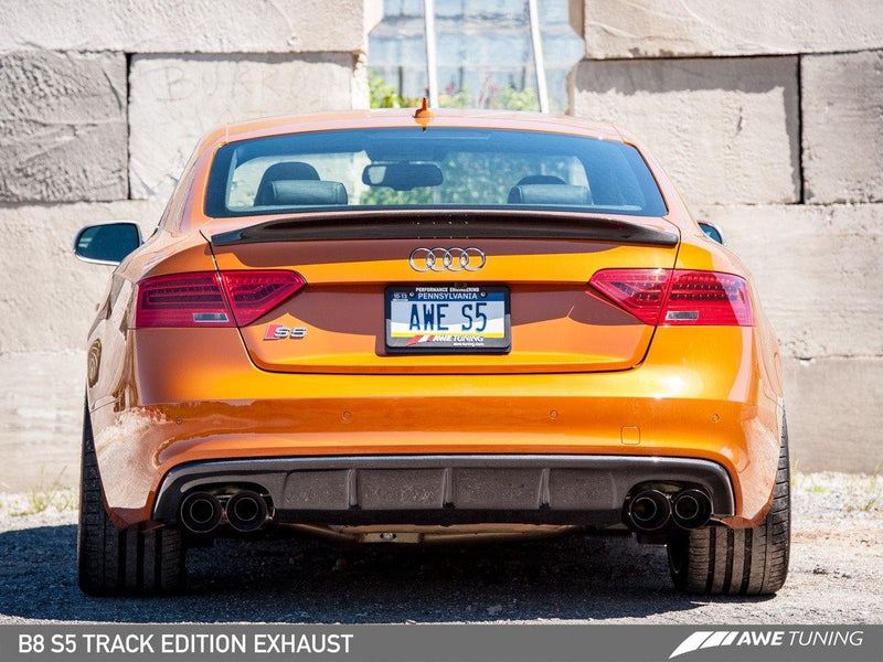 AWE Tuning 2013-17 Audi S5 3.0T (B8.5) Track Edition Exhaust with 102mm Diamond Black Tips-MGC Suspensions