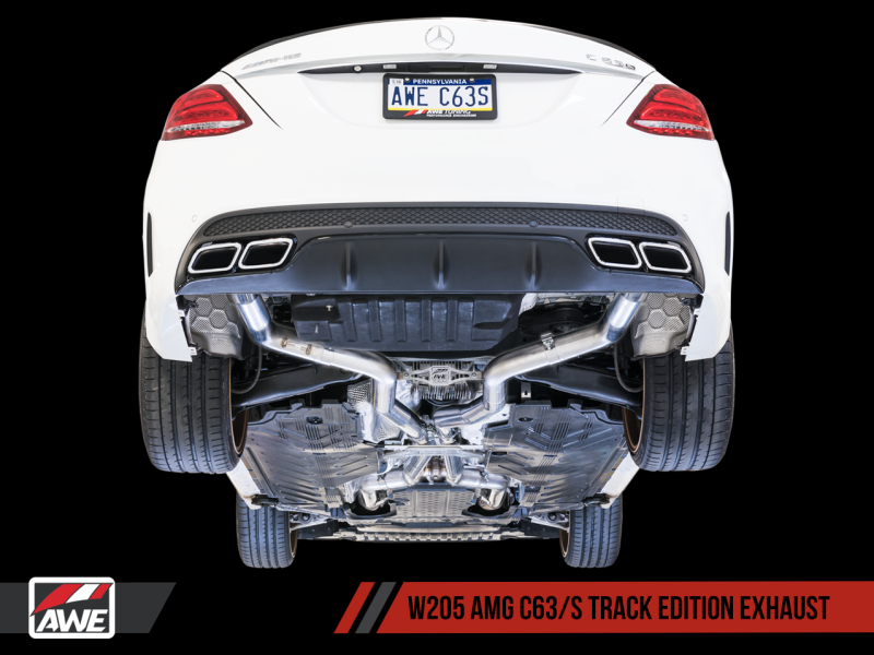 AWE Tuning Mercedes-Benz W205 AMG C63/S Sedan Track Edition Exhaust System (no tips) - MGC Suspensions