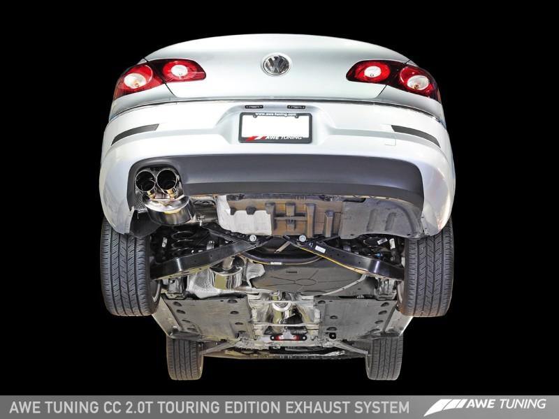 AWE Tuning VW CC 2.0T Touring Edition Performance Exhaust - Diamond Black Tips - MGC Suspensions