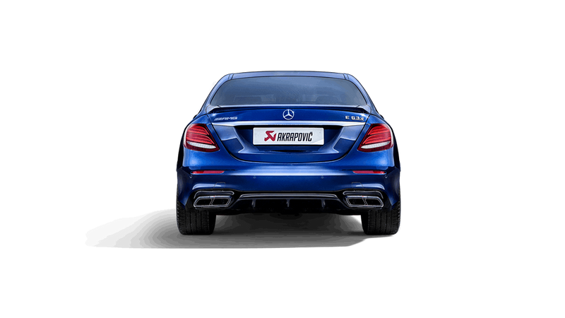 Akrapovic 2018 Mercedes Benz E63 Evolution Line Titanium Exhaust System with Link Pipe and Matte Carbon Fiber Tips. - MGC Suspensions