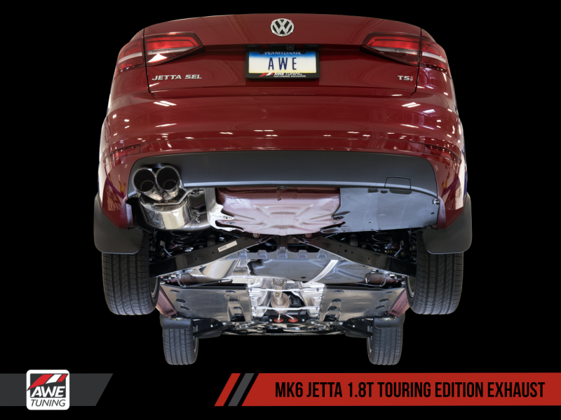 AWE Tuning Mk6 GLI 2.0T - Mk6 Jetta 1.8T Touring Edition Exhaust - Polished Silver Tips - MGC Suspensions