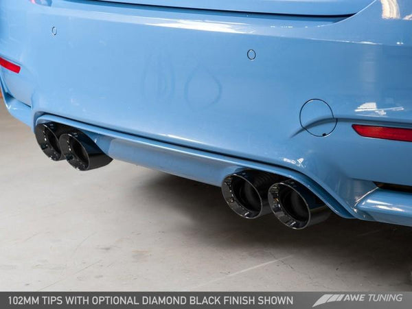 AWE Tuning BMW F8X M3/M4 Non Resonated SwitchPath Exhaust - Diamond Black Tips (102mm) - MGC Suspensions