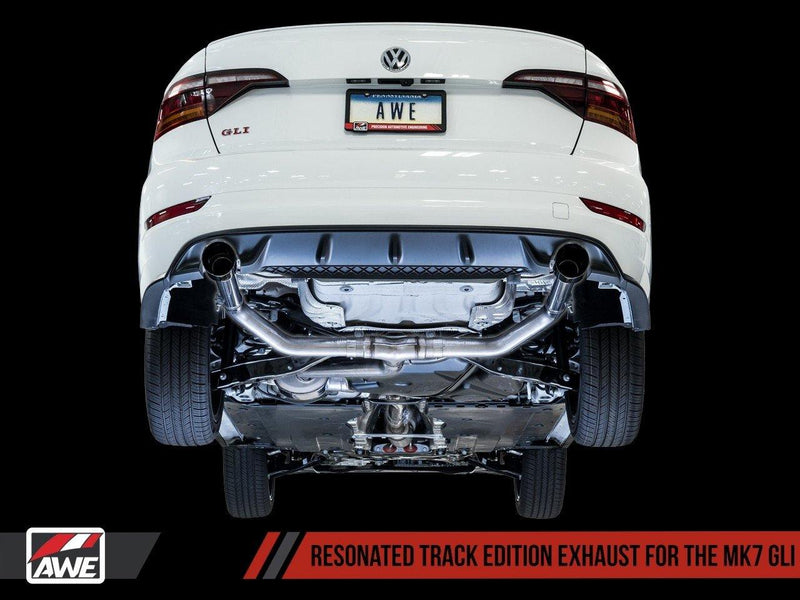AWE Tuning 2018-19 Volkswagen Jetta GLI Mk7 Resonated Track Exhaust with Diamond Black Tips (Fits High-Flow Down Pipe)-MGC Suspensions