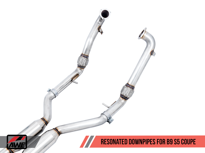 AWE Tuning 2018-21 Audi S5 (B9) 3.0T Touring Edition Exhaust System with 102mm Diamond Black Tips-MGC Suspensions